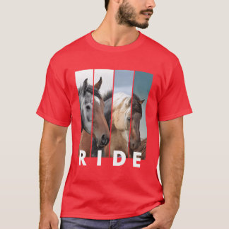 REITE Pferde Galoppierend vintage T-Shirt