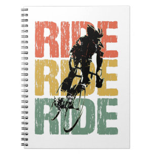 Reite Reite Reite Vintage-Fahrradfahrer Notizblock