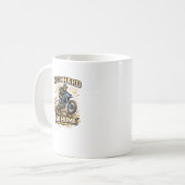 Reite schnell, bleibe frei Renn-Design Kaffeetasse (Vorderseite Links)