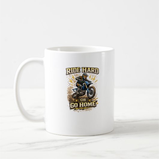 Reite schnell, bleibe frei Renn-Design Kaffeetasse (Links)