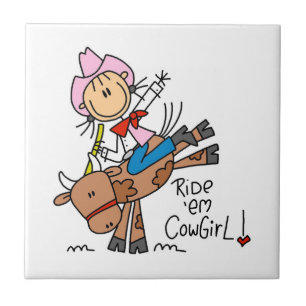 Reite Sie, Cowgirl T-Shirts und Geschenke Fliese
