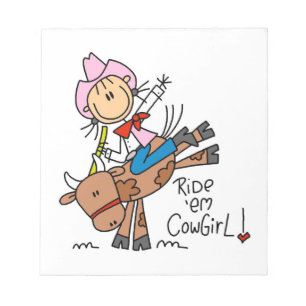 Reite Sie, Cowgirl T-Shirts und Geschenke Notizblock