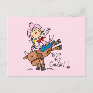Reite Sie Cowgirl T-Shirts und Geschenke Postkarte