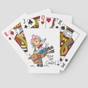 Reite Sie, Cowgirl T-Shirts und Geschenke Spielkarten