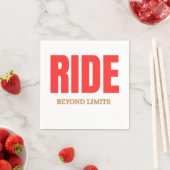 Reite über Grenzen hinaus – Motivierende Biker-Typ Serviette (Beispiel)