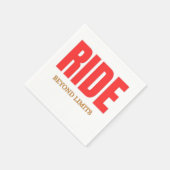 Reite über Grenzen hinaus – Motivierende Biker-Typ Serviette (Ecke)