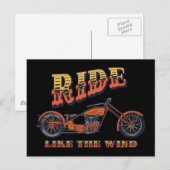 Reite wie der Wind Postkarte (Vorne/Hinten)