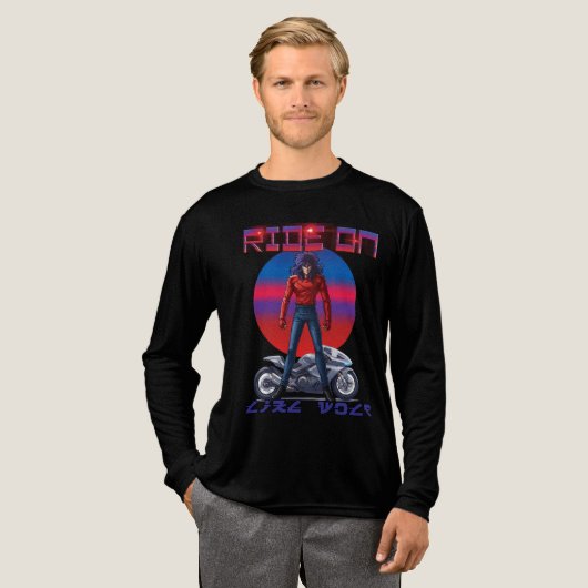 Reite wie ein Wolf Tri-Blend Shirt (Volle Vorderseite)