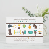 Reitelemente Derby-Party Einladung (Stehend Vorderseite)