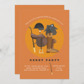 Reitelemente Derby-Party Einladung (Vorne/Hinten)