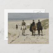 Reiten am Strand - Art Postkarte (Vorne/Hinten)