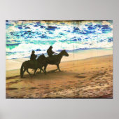 Reiten am Strand Poster (Vorne)