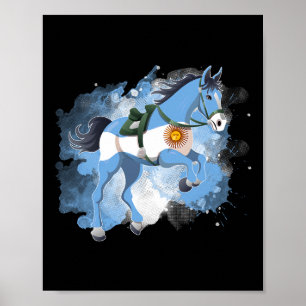 Reiten Argentinien Flagge Poster