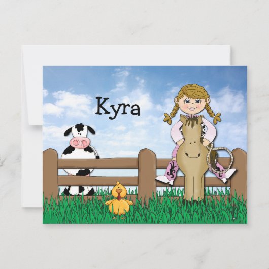 Reiten auf Danksagkarte Mitteilungskarte (Vorderseite)