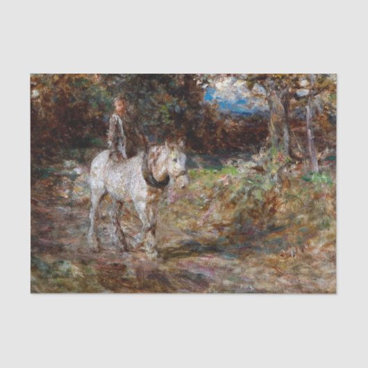 Reiten auf dem Bauernhof durch Edward Stott Seidenpapier (Vorderseite)