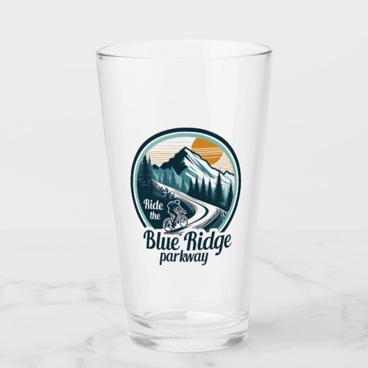 Reiten auf dem Blue Ridge Parkway Glas (Vorderseite)