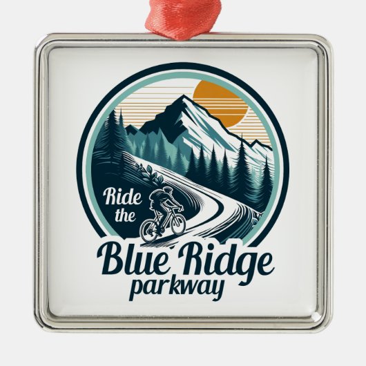 Reiten auf dem Blue Ridge Parkway Ornament Aus Metall (Vorne)