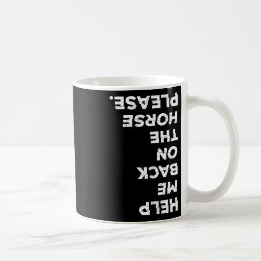 Reiten auf dem Pferd brachte mich auf mein Pferd Kaffeetasse (Rechts)