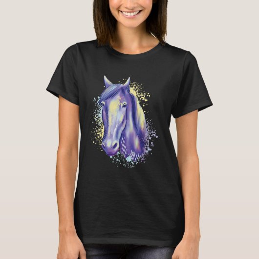 Reiten bei Pferden T-Shirt (Vorderseite)