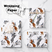 Reiten beim Springen anzeigen Geschenkpapier Set