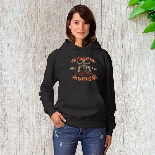 Reiten bis zum Tod Biker Lifestyle Hoodie