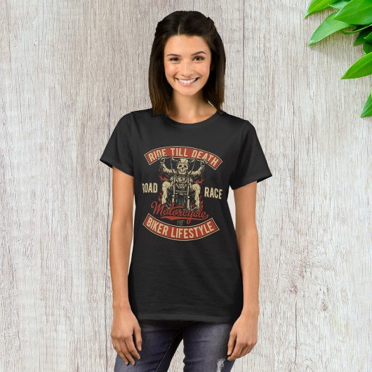 Reiten bis zum Tod Biker Lifestyle T-Shirt