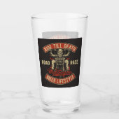 Reiten bis zum Tod Motorrad Biker Lifestyle Beer Glas (Vorderseite)