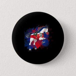Reiten Costa Rica Flagge Button