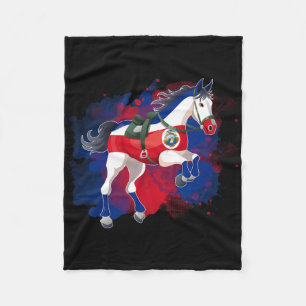 Reiten Costa Rica Flagge Fleecedecke