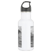 Reiten der Wave Graustufen Wasserflasche (Vorderseite)