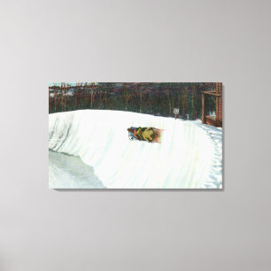 Reiten der Whiteface-Kurve Leinwanddruck