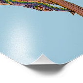 Reiten des Regenbogendrachen Fotodruck (Ecke)