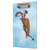 Reiten des Regenbogendrachen Klemmbrett (Links)