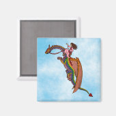 Reiten des Regenbogendrachen Magnet (Vorderseite/Rückseite)