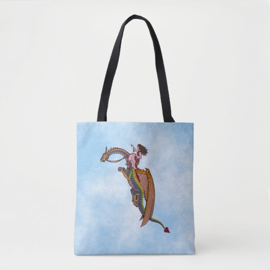 Reiten des Regenbogendrachen Tasche (Vorderseite)