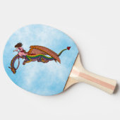 Reiten des Regenbogendrachen Tischtennis Schläger (Seitenansicht)
