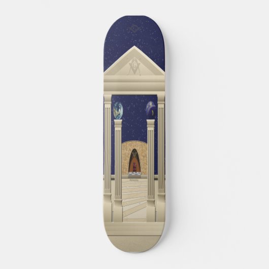 Reiten des Tempel-Skateboards Skateboard (Vorderseite)