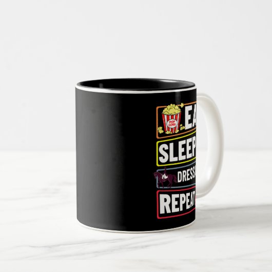 Reiten Dressage Reiten Zweifarbige Tasse (VorderseiteRechts)