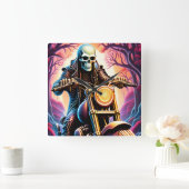 Reiten durch die Verflechtungszweige Quadratische Wanduhr (Zuhause)