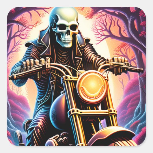 Reiten durch die Verflechtungszweige Quadratischer Aufkleber (Vorderseite)