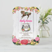 Reiten Einladung Geburtstag Reiten laden (Stehend Vorderseite)