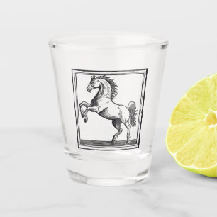 Reiten Elegante Vintages Pferd Schnapsglas