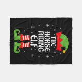 Reiten Elf Xmas Familie Matching Elf Squad Ch Fleecedecke (Vorderseite (Horizontal))