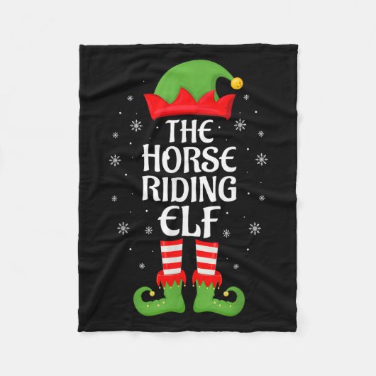 Reiten Elf Xmas Familie Matching Elf Squad Ch Fleecedecke (Vorderseite)