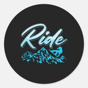 Reiten Extreme Winter Sport Snowboarden Snowboarde Runder Aufkleber