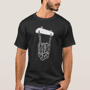 Reiten Fingerboard Skeleton Hand Rocks Premium T-Shirt