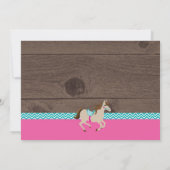 Reiten Foto Geburtstagsparty Einladung (Rückseite)