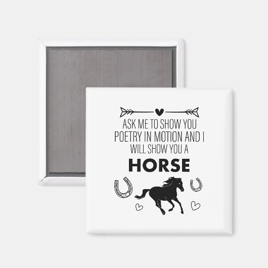 Reiten Fragte mich, um euch Pferdereiten Reitausfl Magnet (Vorderseite/Rückseite)