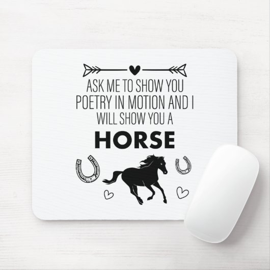 Reiten Fragte mich, um euch Pferdereiten Reitausfl Mousepad (Mit Mouse)