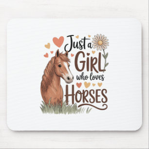 Reiten für Mädchen Frauen - nur ein Mädchen, das l Mousepad